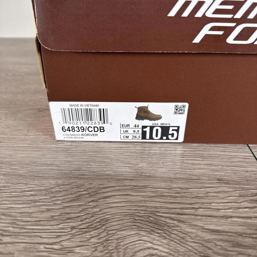 Skechers Men’s Size 10.5 Resment Korver Air Cooled Memory Foam Leather Boots - Picture 2 of 9